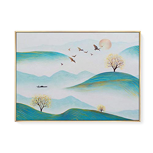 Artesanal 100% Puro Paisaje Barco Pesquero En El Sunset Pinturas Al Óleo Sobre Lienzo Abstracto Y Hermoso Paisaje Pintados A Mano De Ilustraciones Para Pared Imagen Salón Dormitorio Decoraciones Hogar