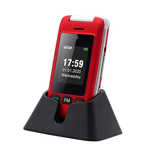 artfone Flip Teléfono Móvil para Personas Mayores con Teclas Grandes con Pantalla de 2.4 Pulgadas | Fácil de Usar para Ancianos | MMS | SOS Botón | Cámara - Rojo artfone Flip Teléfono Móvil para Personas Mayores con Teclas Grandes con Pantalla de 2.4 Pulgadas | Fácil de Usar para Ancianos | MMS | SOS Botón | Cámara - Rojo