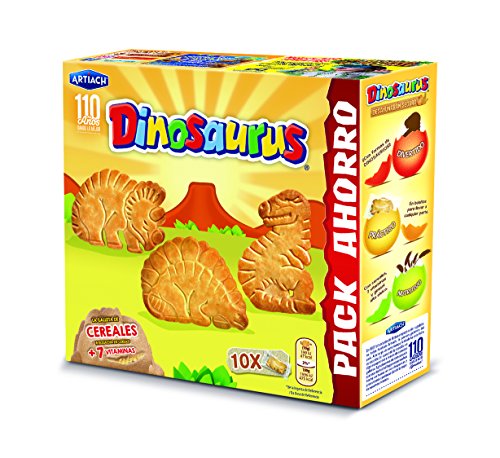 Artiach - Galletas Dinosaurus Superfamiliar, paquete de 10, 411 g