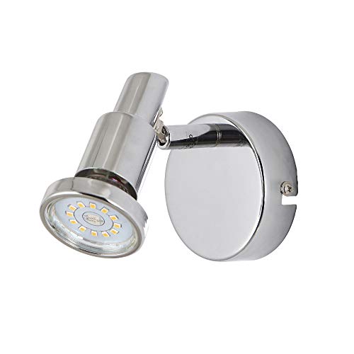 Artpad - Lámpara de techo, níquel mate, montaje en superficie, luz de techo/pared de baño a prueba de agua IP22 con bombilla GU10 de 3W (3000K), giratoria de 340 ° 45 ° hacia arriba ajustable… Artpad - Lámpara de techo, níquel mate, montaje en superficie, luz de techo/pared de baño a prueba de agua IP22 con bombilla GU10 de 3W (3000K), giratoria de 340 ° 45 ° hacia arriba ajustable…