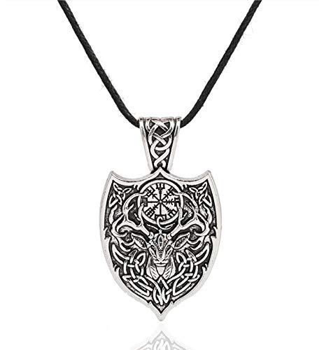 ASDF Collar con Colgante para Hombre Amuleto nórdico, de Moda Se Puede Usar como combinación para vestirse, Estilo Simple y Generoso, Simple