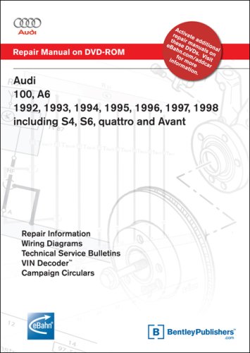 Audi 100, A6 1992 to 1998: Repair Manual on DVD-ROM: Including S4, S6, Quattro and Avant