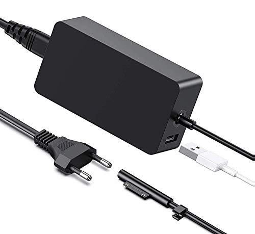 AUKEH Cargador Surface Pro,15V 2.58A 44W Cargador para Microsoft Surface Pro 3/Pro 4/Pro 5/Pro 6,Surface Laptop/Surface Book/Surface Go Modelo 1796 con Puerto del USB y Cable Extensión Alimentación AUKEH Cargador Surface Pro,15V 2.58A 44W Cargador para Microsoft Surface Pro 3/Pro 4/Pro 5/Pro 6,Surface Laptop/Surface Book/Surface Go Modelo 1796 con Puerto del USB y Cable Extensión Alimentación