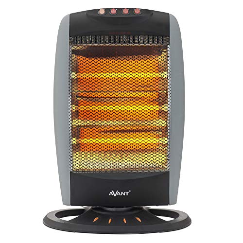 AVANT AV7574 - Estufa Eléctrica De Cuarzo Oscilante De 3 Tubos, 1200w. 3 Niveles De Potencia: 400 W - 800 W - 1200 W. Interruptor Antivuelco, Protección Térmica, Función Oscilante. Gris AVANT AV7574 - Estufa Eléctrica De Cuarzo Oscilante De 3 Tubos, 1200w. 3 Niveles De Potencia: 400 W - 800 W - 1200 W. Interruptor Antivuelco, Protección Térmica, Función Oscilante. Gris