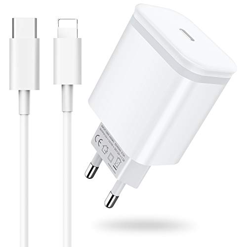 AXIULOO 20W USB C Cargador Replacement for iPhone 12/12 Mini/12 Pro/12 Pro Max/11, Carga Rapida Tipo C Adaptador y 2M Cable, PD 3.0 Pared Enchufe Movil para Phone SE 2020/XS MAX/XR/X / 8 Plus, Pad