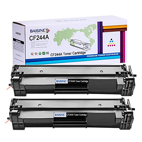 BAISINE - Juego de 2 tóneres con Chip para Impresora HP Laserjet Pro M15a M15w MFP M28a M28w (1000 páginas, Compatible con HP 44A (CF244A), Color Negro