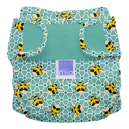 Bambino Mio, mioduo cobertor de pañal reutilizable reutilizable, abejas, talla 1 (<9 kg)
