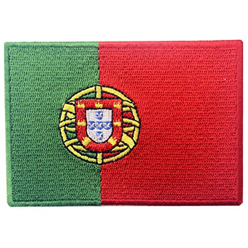 Bandera de Portugal Portugués Parche Bordado de Aplicación con Plancha Bandera de Portugal Portugués Parche Bordado de Aplicación con Plancha