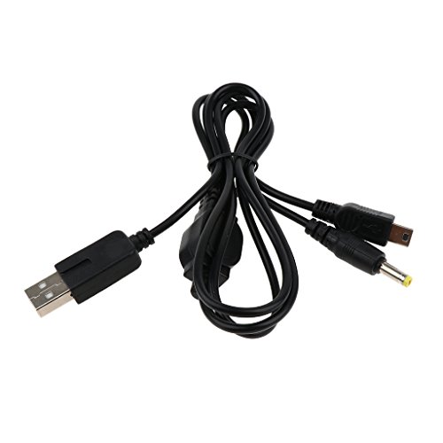 Baoblaze Cable Cargador 2 en 1 USB 2.0 y Cable de Sincronización de Fecha para Sony PSP 2000 3000 a PC