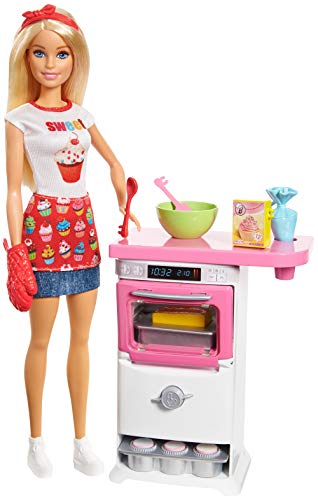 Barbie - Muñeca quiero ser - Barbie y su Pastelería - muñeca - (Mattel FHP57)