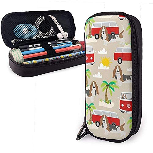 Basset Hound Summer Beach Cute Pen Estuche para lápices Cuero Gran capacidad Cremalleras dobles Bolso para lápices Bolso Estuche para lápices 20cm * 9cm * 4cm Basset Hound Summer Beach Cute Pen Estuche para lápices Cuero Gran capacidad Cremalleras dobles Bolso para lápices Bolso Estuche para lápices 20cm * 9cm * 4cm