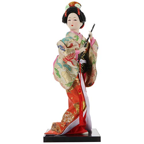 BESPORTBLE Muñeca Kimono de Geisha Japonesa Coleccionables de Geisha Asiática Decoración de Estatuilla Regalo para Oficina Bar Decoración de Mesa de Fiesta en Casa