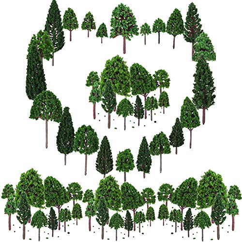 BESTZY 50pcs Modelo Árbol Diorama Árboles Modelo Mezclados Árboles Tren Paisaje Ferrocarril Árboles Arquitectura para DIY Paisaje BESTZY 50pcs Modelo Árbol Diorama Árboles Modelo Mezclados Árboles Tren Paisaje Ferrocarril Árboles Arquitectura para DIY Paisaje