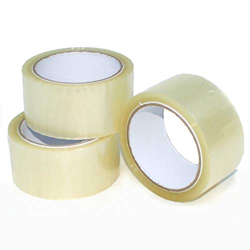 Beufirst Pack 3 rollos cinta adhesiva transparente, 50mm x 66mt, cinta para embalar cajas, paquetes, envíos y mudanzas. Cinta embalaje transparente extrafuerte y resistente (3)