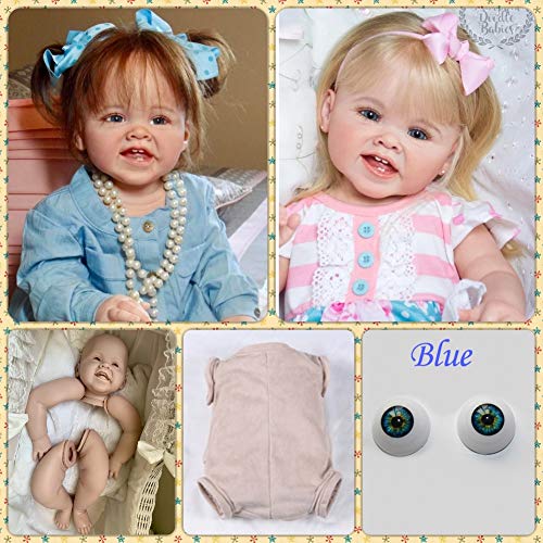 Binxing toys 70CM Kits de Reborn Toddler Kits de muñecas Reborn en Blanco Que Hacen Suministros Cabeza de Silicona + extremidades Completas + Cuerpo + Ojos