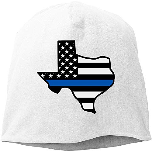 Black American Flag with Blue Line Skull Cap Helmet Liner Gorro para Hombres Hip Hop Hedging Head Hat