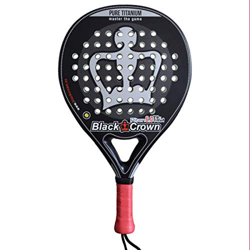 Black Crown Piton 6.0 Titan - Pala de Padel, Adultos Unisex, Negro Plata, L