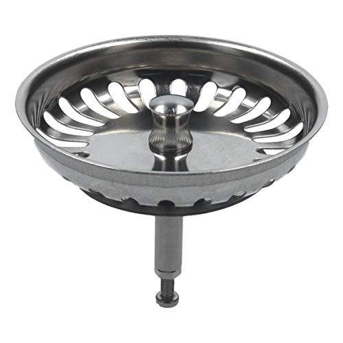 Blanco 125555 – Colador con tapón para funcionamiento excéntrico, acero inoxidable, 8,2 cm Blanco 125555 – Colador con tapón para funcionamiento excéntrico, acero inoxidable, 8,2 cm