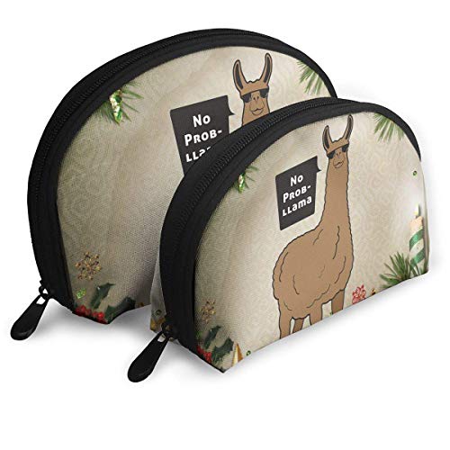 Bolsa de cosméticos No Prob Llama Maquillaje de Viaje Estuche para lápices Estuche Multifuncional Almacenamiento portátil - Juego de 2 Piezas Bolsa de cosméticos No Prob Llama Maquillaje de Viaje Estuche para lápices Estuche Multifuncional Almacenamiento portátil - Juego de 2 Piezas