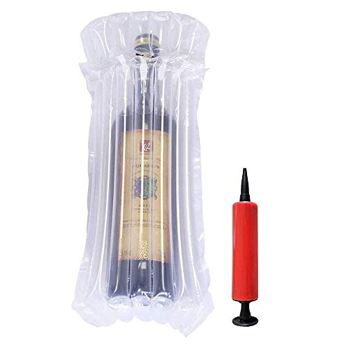 Bolsas protectoras de burbujas para botellas de vino con bomba, columna de aire inflable para embalaje y transporte seguro de botellas de vidrio en Airplane Cushioning, 10PCS