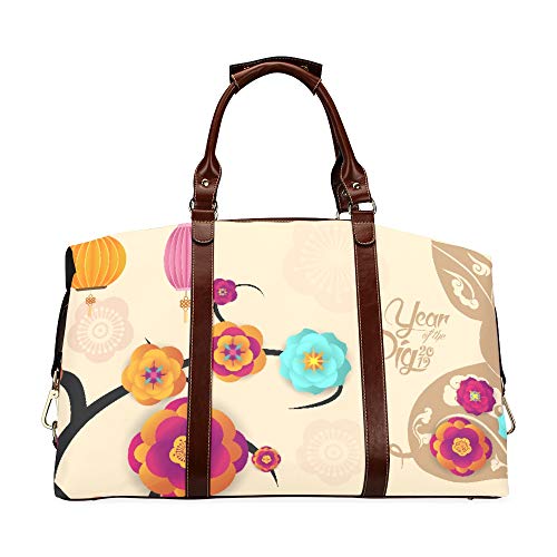 Bolso de Viaje para niños Feliz año Nuevo Cerdo 2019 Chino Nuevo clásico de Gran tamaño Impermeable PU Cuero Llevar en Bolsa de Fin de Semana Bolsos únicos Bolso de Viaje para niños Feliz año Nuevo Cerdo 2019 Chino Nuevo clásico de Gran tamaño Impermeable PU Cuero Llevar en Bolsa de Fin de Semana Bolsos únicos