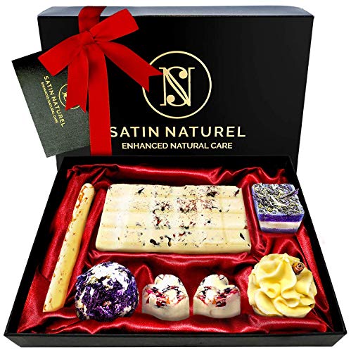 Bombas De Baño ORGÁNICAS con Aceites Esenciales 7 Piezas – Regalo para Mujer - Vegano de Alta Calidad - Hecho a Mano - Caja Premium con Envoltorio y Lazo de Satén - Hecho en Europa Bombas De Baño ORGÁNICAS con Aceites Esenciales 7 Piezas – Regalo para Mujer - Vegano de Alta Calidad - Hecho a Mano - Caja Premium con Envoltorio y Lazo de Satén - Hecho en Europa