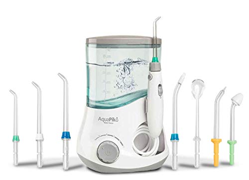 Boston Tech - Aquapik 100 - Irrigador dental y Nasal profesional con 7 Boquillas multifuncionales Recomendado a nivel mundial. Ideal para toda la familia