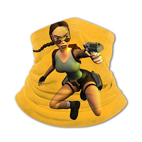 Bufanda multifuncional Lara Croft (The Last Revelation) Variedad para adolescentes Toalla facial Polaina para el cuello Bufanda a prueba de viento Pañuelo pasamontañas para deporte, exterior negro