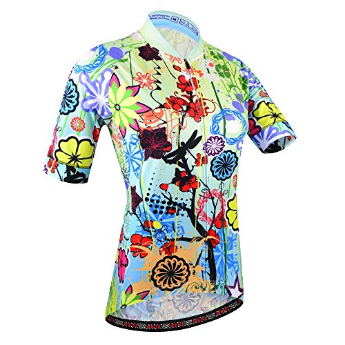 BXIO Maillot de ciclismo para mujer, transpirable Camisetas de ciclismo de verano Camisetas de ciclismo para mujer (187 (Jerseys Only), S)