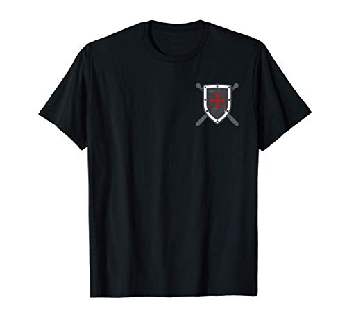 Caballero Templario Emblema Escudo Espada Cruz Cruzadas Camiseta