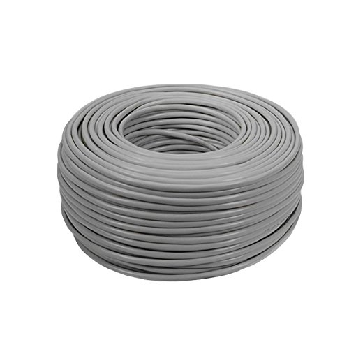 Cable de par Trenzado UTP Cat 5e 4 * 2 * 50 CCA, CCS Gris, 50 m Aluminio Revestido de Cobre