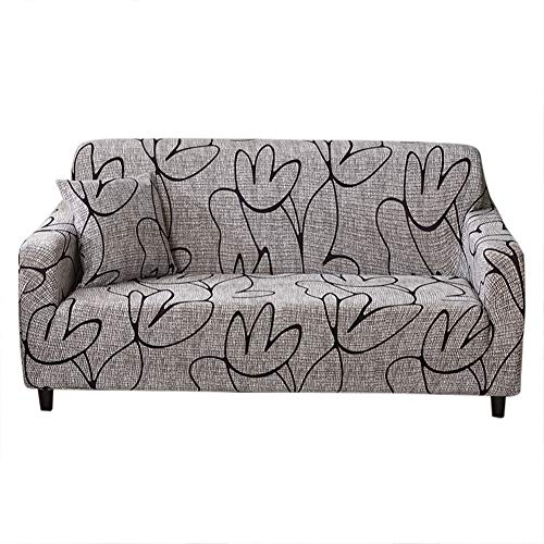 Cafopgrill Funda de sofá elástica Antideslizante Funda de sofá de Tejido elástico elástico extraíble Cubierta de sofá/Dos/Tres/Cuatro plazas(2 Seater ：145-185cm)