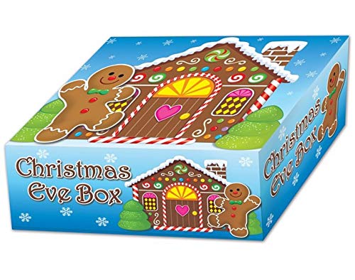 Caja de cartón con diseño de hombre de jengibre para Nochebuena | Suministros para envolver regalos
