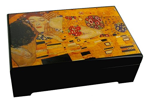 Caja de música para joyas / joyero musical de madera con reproducción de un cuadro famoso - Sueño de amor - Liebesträume (Franz Liszt)