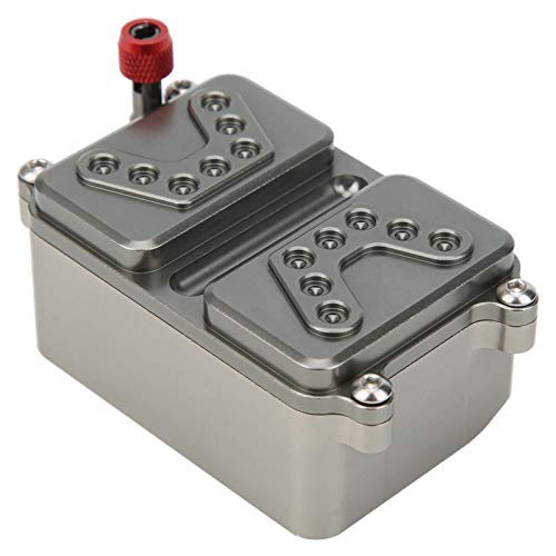 Caja receptora de alta dureza Pieza de repuesto de aleación de aluminio Caja ESC Caja receptora Durable con rendimiento mejorado para SCX10 90046 1/10 RC Car