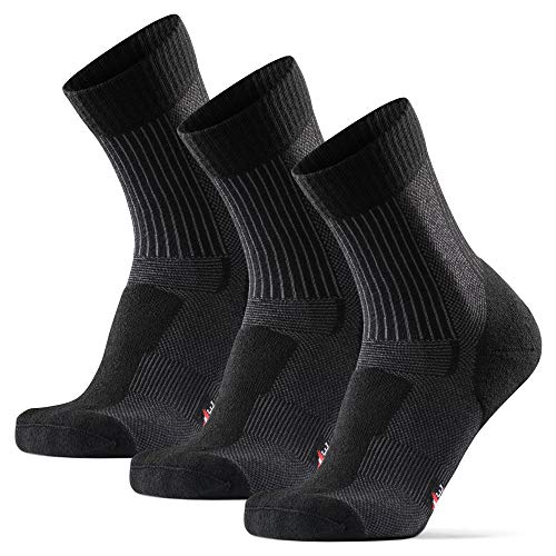 Calcetines Ligeros de Senderismo y Trekking de Lana Merino 3 pares (Negro, EU 43-47) Calcetines Ligeros de Senderismo y Trekking de Lana Merino 3 pares (Negro, EU 43-47)
