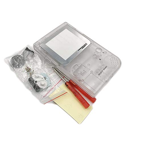 Carcasa completa para Nintendo Gameboy Pocket GBP Game Shell con kit de tornillos de botones, transparente #2