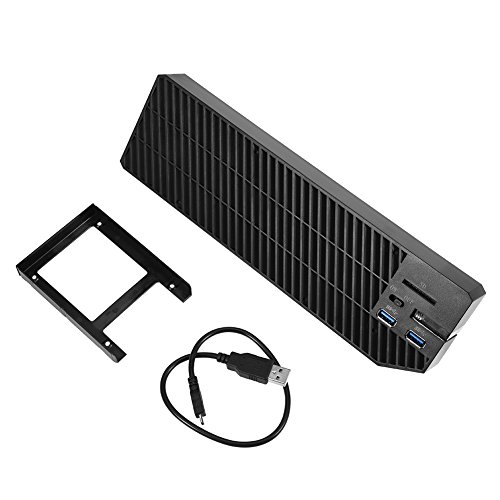 Carcasa de disco duro para Xbox One, expansión de memoria externa 2 USB 3.0 HUB y ventilador de refrigeración para Xbox One Carcasa de disco duro para Xbox One, expansión de memoria externa 2 USB 3.0 HUB y ventilador de refrigeración para Xbox One