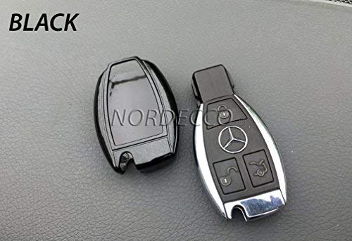 Carcasa protectora para llave de Mercedes Benz de 3 botones (fabricado en plástico ABS), color negro Carcasa protectora para llave de Mercedes Benz de 3 botones (fabricado en plástico ABS), color negro