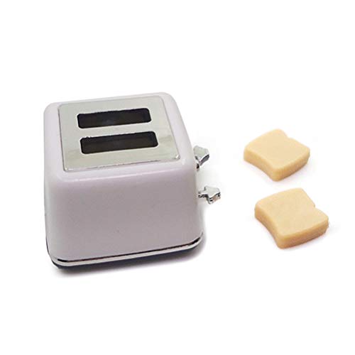 Casa de muñecas Mini máquina de pan con tostadas en miniatura accesorios de casa de muñecas linda decoración tostadora escala 1/12 Casa de muñecas Mini máquina de pan con tostadas en miniatura accesorios de casa de muñecas linda decoración tostadora escala 1/12
