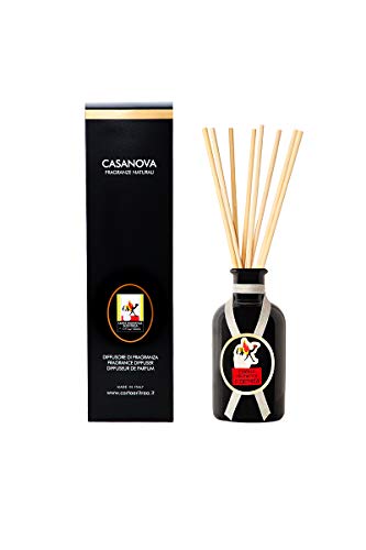 CASANOVA Difusor perfumado para ambiente contiene varillas de bambú y un frasco de esencia aromática de Eritrea, perfume para la casa duradero, 500 ml
