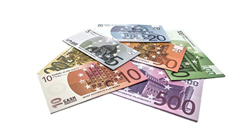 Cashbricks® 7 x 10 Euro Dinero de Juguete (Euro Set)