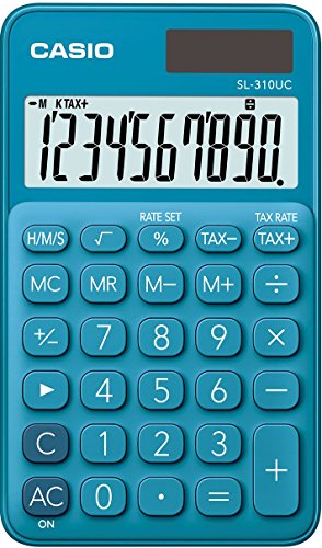 CASIO SL-310UC-BU - Calculadora, 0.8 x 7 x 11.8 cm, color azul CASIO SL-310UC-BU - Calculadora, 0.8 x 7 x 11.8 cm, color azul