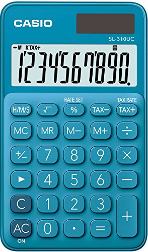 CASIO SL-310UC-BU - Calculadora, 0.8 x 7 x 11.8 cm, color azul