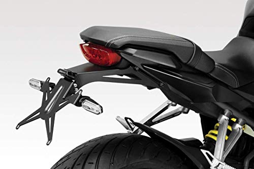 CBR650R 2019/20 - Kit Soporte de Matrícula (R-0917) - Ajustable Placa Portamatrículas - Luz LED y Tornillería Incluido - Accesorios De Pretto Moto (DPM Race) - 100% Made in Italy