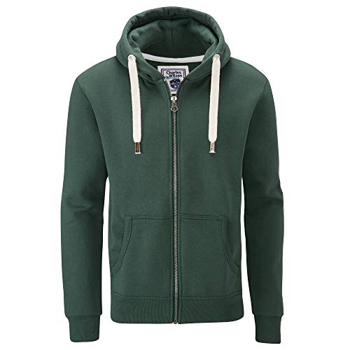 Charles Wilson Original Sudadera de Hombre Algodón Premium Capucha Cremallera (Large, Dark Green (0819)) Charles Wilson Original Sudadera de Hombre Algodón Premium Capucha Cremallera (Large, Dark Green (0819))