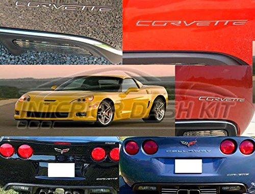 Chevrolet Chevy Corvette C6 C6 C6 Cromado Exterior Pegatina de Inserciones Cartas Emblema de la Insignia del Recorte 2005 2006 2007 2008 2009