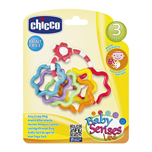 Chicco- Baby Senses Line Big & Small Sonajero Anillos Fáciles de Agarrar, Multicolor (00005954000000)