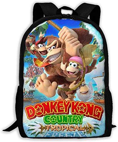 Children's School Bags Don-Key K-ong Country 3D Printing Backpacks Kids Daypack For Boys Girls Children's School Bags Don-Key K-ong Country 3D Printing Backpacks Kids Daypack For Boys Girls