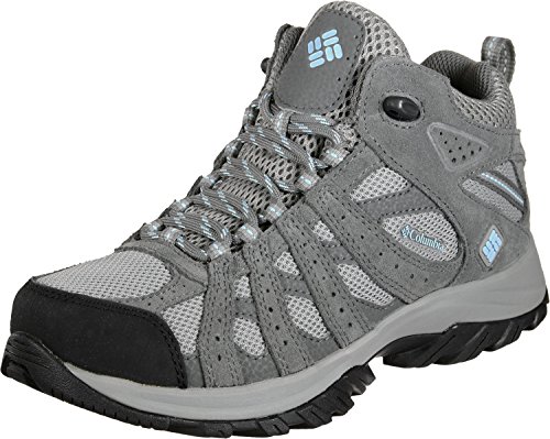 Columbia Canyon Point Mid, Zapatos de Senderismo Impermeables Mujer, Gris (Light Grey, Oxygen), 4